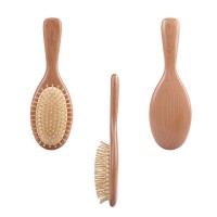 Natural beech wood Hair massage Brush and comb