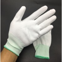 Carbon fiber hand coated gloves 13 needle nylon antistatic hand coated gloves core factory nylon gloves